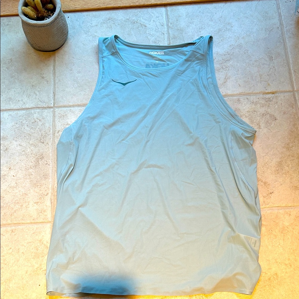 Hoka Sky Blue Athletic Tank
